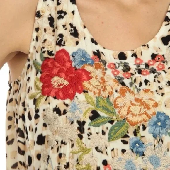 Johnny Was JWLA Josephine Velvet Swing Tank Top Boho Chic size M - Picture 4 of 10